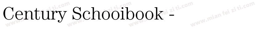 Century Schooibook 字体转换